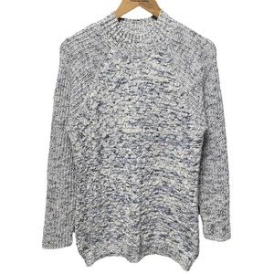 croft and borrow extra long casual long sleeve crewneck woven dress like sweater